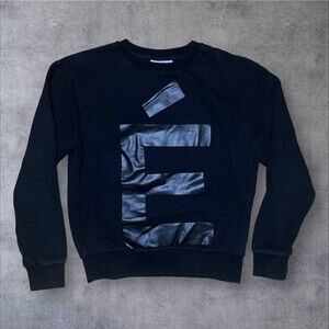 Etudes Studio Sweatshirt Small Black Crew Neck Pullover Sweater Cotton